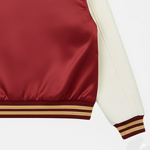 Hot Selling Customized Logo Embroidery <b>Waterproof</b> Windproof <b>Men's</b> Varsity <b>Jacket</b> Best Seller <b>Men</b> <b>Winter</b> Satin Varsity <b>Jacket</b> - Product Image 5