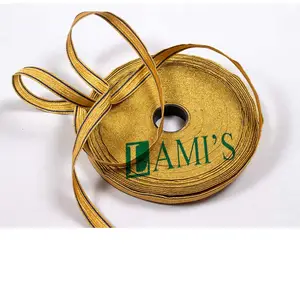 ถักเปียคู่หนังเทียมสีทองถักเปียที่มีคุณภาพสูงตัดเย็บด้วยผ้าเรยอนหุ้มขอบโลหะสังเคราะห์เทคนิคการถักเปียที่มีแขนที่สวยงามจำนวนมาก - Product Image 1