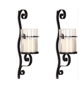 Premium Quality Set Two Metal Wall-mounted <b>Candle</b> Holders for Wedding Living Room <b>Garden</b> Decorative <b>Lanterns</b> Other <b>Candle</b> Jars - Product Image 1