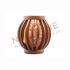 Cesta de Madera para Tambor con Trozos de Sal Rosa del Himalaya OEM, Purificador de Aire Natural, Ionizador, Lámpara Eléctrica, Bienestar y Spa Curativo - Product Image 6