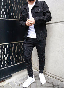<b>Men's</b> Stylish <b>Jean</b> Jacket Casual Wear Oem Wholesale High Quality <b>Mens</b> Cotton <b>Jeans</b> Jacket Custom Denim Jacket For <b>Men</b> - Product Image 6