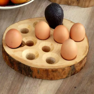 Handmade Wooden <b>Egg</b> Rack With Smooth Finish For Farmhouse Kitchen <b>Decoration</b> And Natural <b>Egg</b> Storage Display - Product Image 1