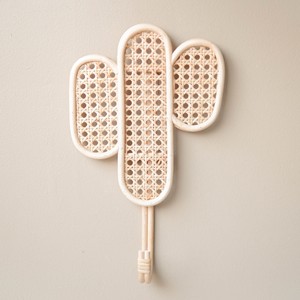 Cactus Rattan <b>Wall</b> Hooks for Hanging Clothes Dresses and Shirts Coat Racks Sustainable Reusable Bathroom <b>Towel</b> Hanger Hoo - Product Image 4