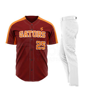 Conjunto de camiseta de béisbol y softball de poliéster personalizado Opciones de talla grande transpirable Uniforme de ajuste regular Impreso Estilo más nuevo Suave - Product Image 6