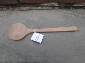 कस्टम उत्कीर्ण एक्सिया लकड़ी सलाद सर्वर चम्मच पीसी सामग्री फोर्क प्रकार की रसोई खाना पकाने के उपहार - Product Image 2