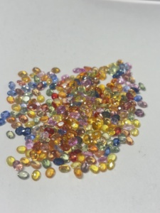 Piedras preciosas de zafiro natural multicolor, corte ovalado, estilo Bangkok tailandés, 3x4mm, 4x5mm, 3x5, 4x6 - Product Image 5