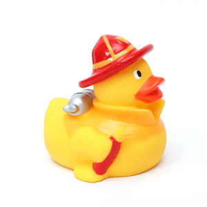 Personalizzato stampato in gomma Duck pompiere bambino <span class=keywords><strong>giocattoli</strong></span> da bagno per bambini unico vasca da bagno giocattolo con divertenti disegni - Product Image 4