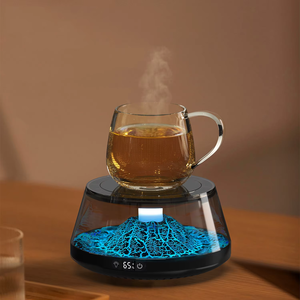 Chauffe-tasse intelligent avec réglage de la température, lumière volcanique colorée, chauffe-tasse coloré - Product Image 1