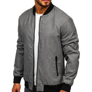 Custom Men's Winter Bomber Jacket-Casual Style High Quality V-neck Collar Breathable Fabric Custom Logo Colors All Sizes - Product Image 4