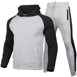 Ropa deportiva de gimnasio con capucha de 2 piezas ecológica para hombre, chándal para primavera, otoño, invierno, deporte, Jogging, clima cálido, ropa de calle - Product Image 4