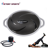 Ballon d'exercice demi-ovale en PVC anti-éclatement pour Pilates et Yoga avec pompe