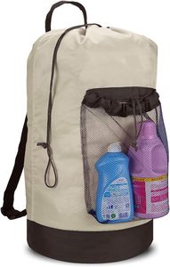 Bolsa de Lavandería Tipo Mochila, Cesto Grande de 115L con Correas para Hombro, Cierre con Cordón, Bolsillo de Malla, Hecho en Fábrica en Vietnam - Product Image 2
