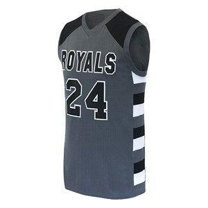 Unisex # Camiseta de Baloncesto Universitaria Cosida de 5 Piezas Acuff Jr., 100% Poliéster, Antibacteriana, Cuello en V, Sin Mangas, Corte Clásico, con Lentejuelas - Product Image 3
