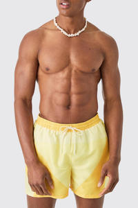 Meilleure qualité personnalisée marque Shorts de bain 100% polyester courte longueur couleur bloc conception Style décontracté anti-rides en gros - Product Image 6