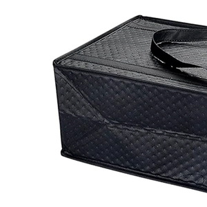Sac isotherme d'épicerie de réfrigérateur durable en nylon noir et bleu 6.9 litres de capacité imprimée - Product Image 4