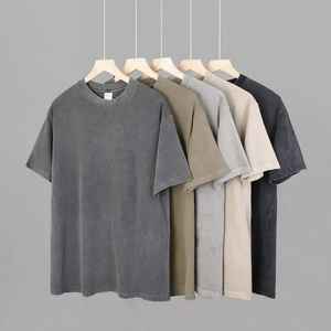 Camisetas de Hombre Personalizadas de Fábrica, 250 g/m², 100% Algodón, Gruesas, Lisas, Corte Regular, Tallas Grandes, Secado Rápido, Transpirables, Casuales - Product Image 1