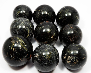 Sphère de Tourmaline noire naturelle non traitée boules de pierres précieuses en vrac boule de Tourmaline noire polie meilleur cadeau - Product Image 3