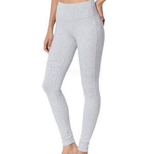 Mallas de Yoga para mujer con logotipo personalizado de alta calidad, cintura elástica, Spandex sólido/Material de poliéster, secado rápido, transpirable, razonable - Product Image 1