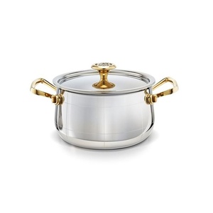Casserole en métal de qualité supérieure de couleur noire avec couvercle pour marmite servant la cuisine et le stockage des aliments - Product Image 2