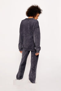 Conjunto de chándales de lavado ácido para mujer de peso pesado con capucha y logotipo personalizado, deportes personalizados de alta calidad - Product Image 6