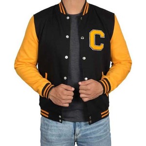 Chaquetas de manga de cuero para hombre de diseño personalizado para invierno otoño y primavera-chaquetas de lana de béisbol Letterman y Varsity High Street OEM - Product Image 2