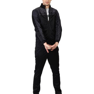 Winter Casual Plus Size Hooded Solid Heavyweight Two-Piece Tracksuit Set for Men with <b>Zip</b>-<b>Up</b> <b>Jacket</b> and Elastic Waist - Product Image 5