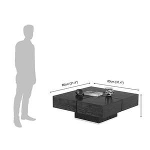 Article en bois remarquable Table basse couleur noyer pour salon et salle à manger Table centrale Tables basses essentielles - Product Image 3