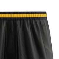 Shorts de basketball personnalisables grande taille respirants à séchage rapide noirs avec taille élastique imprimée pour hommes – Vêtements de sport fitness