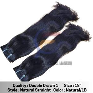 Extensions de cheveux vierges Remy indonésiens de qualité supérieure, ondulés naturels, double trame, résistants à la chute et compatibles permanente, pour coiffure - Product Image 6