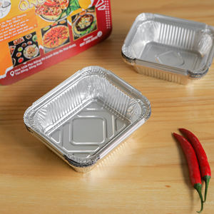 410 ML Disposable Bbq Food Grade Aluminum <b>Foil</b> Packaging Box Food Baking Aluminum <b>Foil</b> Container - Product Image 2