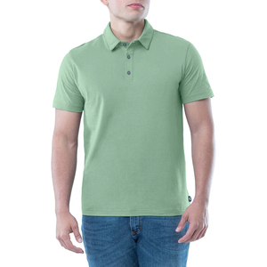 Chemise de golf homme tendance à manches courtes, 100 % polyester, couleur unie, anti-plis, avec logo brodé personnalisé pour uniforme professionnel - Product Image 1