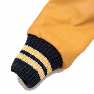 Venta al por mayor personalizado béisbol Letterman chaquetas abrigo invierno lana cuerpo cuero manga bombardero Varsity chaqueta para hombre - Product Image 6