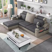 Canapé d'angle moderne multifonctionnel en tissu italien de haute qualité pour salon, design simple, prix de gros