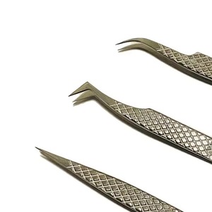 Pince à épiler japonaise en acier inoxydable de haute qualité, à pointe lisse, avec logo personnalisé, durable, pour extensions de cils, outil de beauté de précision pour les professionnels de salon - Product Image 6