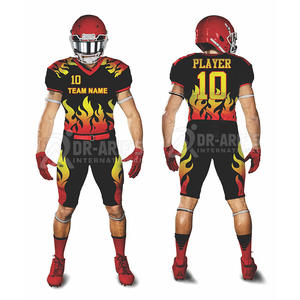 Uniformes de Fútbol Americano Personalizados al por Mayor, Precio Bajo, MOQ Bajo, Conjunto de Uniformes de Fútbol Americano de Alta Calidad en Material de Poliéster - Product Image 4