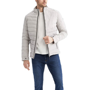 Chaqueta cálida ligera con cremallera de gama alta para hombre 2024, chaqueta acolchada de invierno con cuello levantado y características premium - Product Image 2