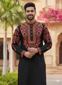 Export Quality <b>Kurta</b> Pajama for <b>Mens</b> Traditional Outfit for Wedding Readymade <b>Kurta</b> Pajama for Man - Product Image 5