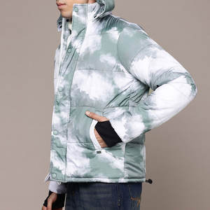 Veste d'hiver pour homme, nouvelle collection, style North Puffer, col montant, logo frontal, patchwork, couleur unie, imperméable et respirante, vente en gros - Product Image 2