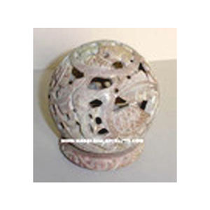 Fabricant et grossiste magnifique support de bougie chauffe-plat en stéatite naturelle sculptée à la main pour chambre d'hôtel - Product Image 1