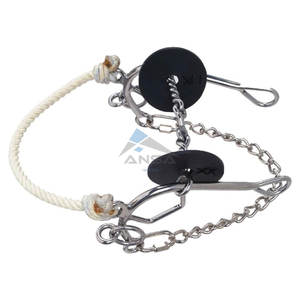 Reinsman Josey <b>Long</b> Shank Combination Bit Twisted Wire Dogbone with Rope <b>Nose</b>, 5" Mouth, Stage E Horse Training Bit - Product Image 3