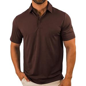 เสื้อโปโลผ้าฝ้าย100% สำหรับผู้ชาย, เสื้อยืดโปโลกอล์ฟถักแบบลำลองสำหรับผู้ชาย - Product Image 3
