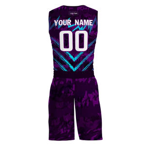 Maillot de basket-ball respirant et durable fabriqué en usine en gros, uniforme entièrement personnalisable, vêtements d'entraînement, uniforme de basket-ball - Product Image 3