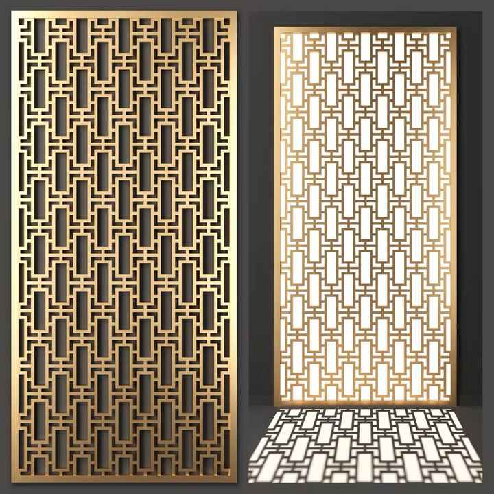 Modern Nordic Style Luxury Design Sliding Room Divider Metal Partition Wall for Living Room