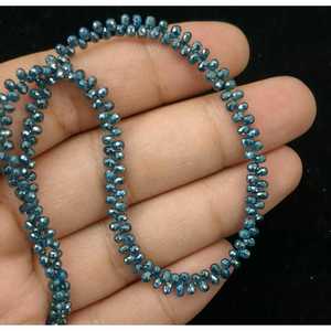 Cuentas de Diamantes Naturales Azules Auténticas al 100%, Más Vendidas, de 2.5-4 mm, Facetadas - Product Image 2