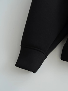 Cremallera completa con dos bolsillos Ropa informal Cuello alto Cremallera Sudaderas con capucha cortas para mujer Invierno cómodo y transpirable - Product Image 4