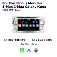 MEKEDE Android Voiture Multimédia Stéréo GPS Navigation Car-play Head Unit pour Ford Focus Mondeo S-Max C-Ma Galaxy Kuga 2008-2011