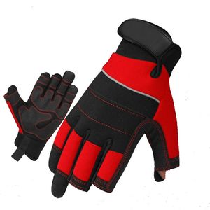 High Quality Farming <b>Gloves</b> Anti Slip <b>Touch</b> Screen Fingerless Neoprene Leather safety <b>gloves</b> Synthetic Palm Assembly <b>Gloves</b> - Product Image 2