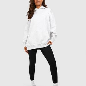 เสื้อฮู้ดดี้ผู้หญิงไซส์ใหญ่ คุณภาพสูง ผ้าถักเนื้อหนา 100% ผ้าฝ้าย มีกระเป๋าจิงโจ้  ตัวเลือกโลโก้แบบกำหนดเอง - Product Image 3