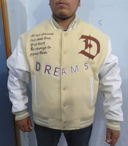 Wholesale Varsity <b>Jacket</b> Pain Blank Custom Logo Winter College <b>Jacket</b> Wool Good Quality Men's Baseball Varsity <b>Jacket</b> - Product Image 2