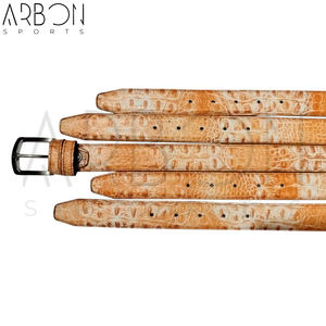 Ceinture en cuir texturé de 35 mm de large, fabriquée au Pakistan par un bon fournisseur, logo personnalisé imprimé, nouvelle tendance, service OEM ODM, prix de gros - Product Image 5